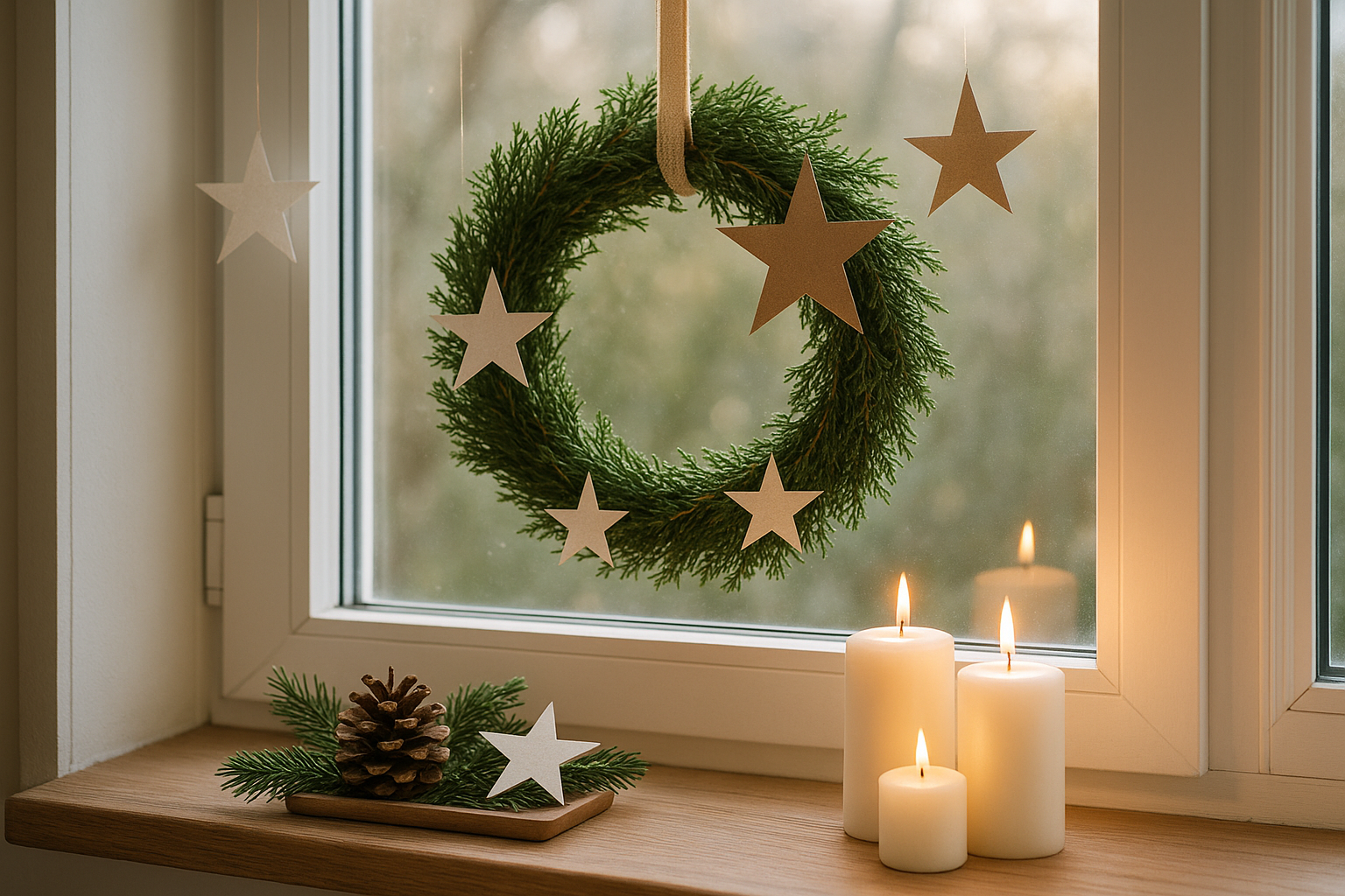 Adventi ablakdekoráció ötletek